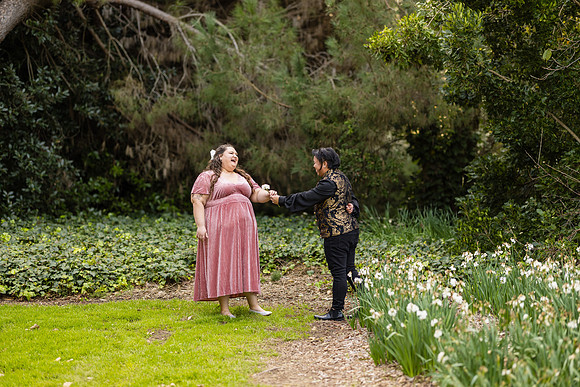 Engagement Photos South Coast Botanical Garden in Palos Verdes-147