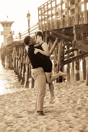 Surprise Engagement Session Seal Beach Pier - Seal Beach Photographer-108